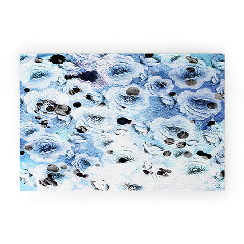 CayenaBlanca Blue Roses Welcome Mat