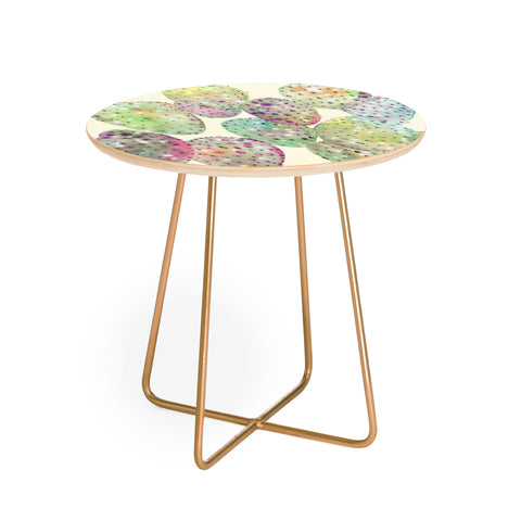 CayenaBlanca Cactus Drops Round Side Table