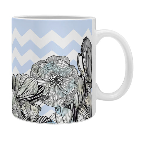 CayenaBlanca Chevron Flowers Coffee Mug