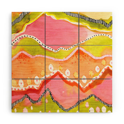 CayenaBlanca Coral Landscape Wood Wall Mural