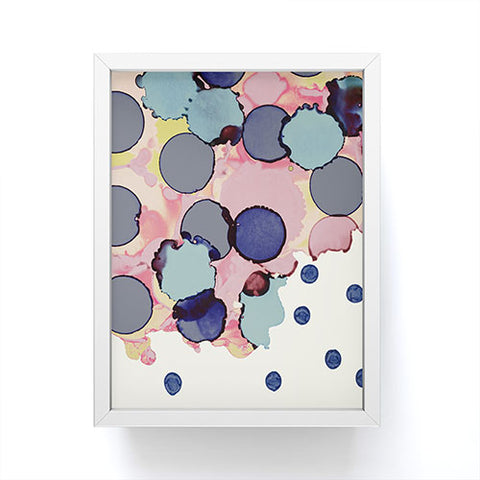 CayenaBlanca Cotton Dots Framed Mini Art Print