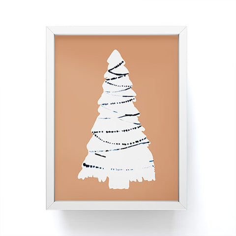 CayenaBlanca Cozy Christmas Tree Framed Mini Art Print