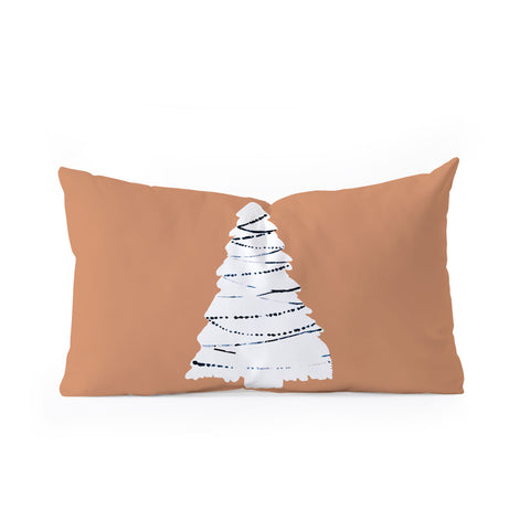 CayenaBlanca Cozy Christmas Tree Oblong Throw Pillow
