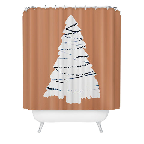 CayenaBlanca Cozy Christmas Tree Shower Curtain