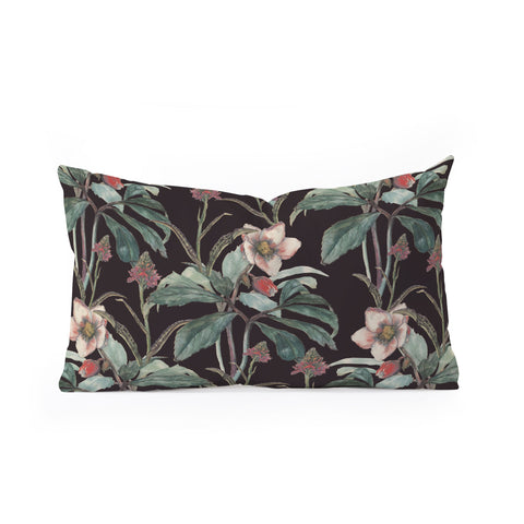 CayenaBlanca Dramatic Garden Oblong Throw Pillow