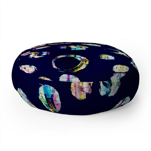 CayenaBlanca Drops of color Floor Pillow Round