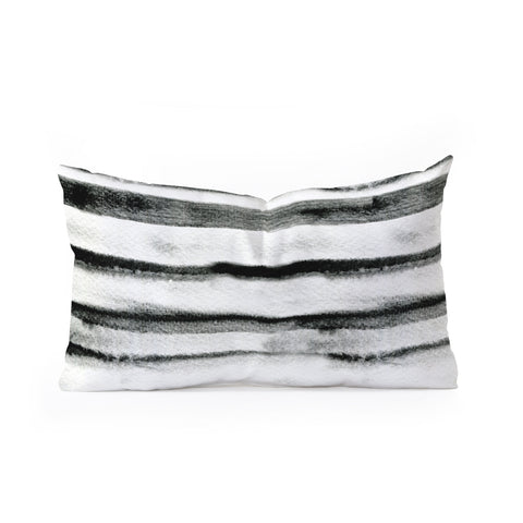 CayenaBlanca Earth lines Oblong Throw Pillow