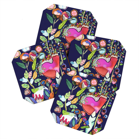 CayenaBlanca Floral Dreams Coaster Set