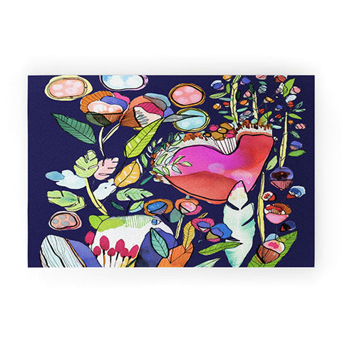 CayenaBlanca Floral Dreams Welcome Mat