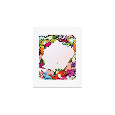 CayenaBlanca Floral Frame Art Print