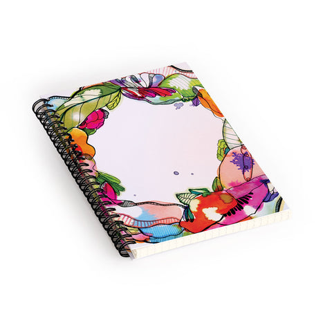 CayenaBlanca Floral Frame Spiral Notebook