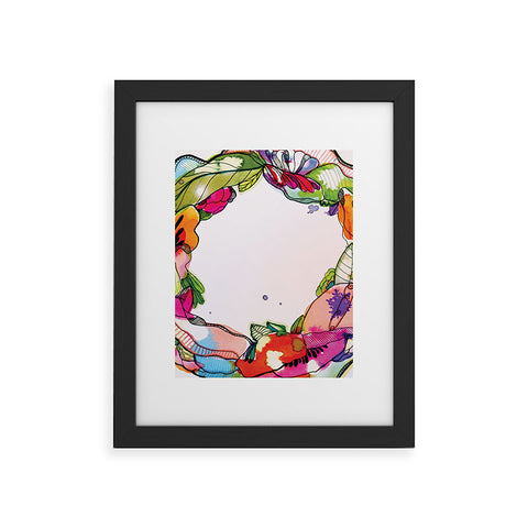CayenaBlanca Floral Frame Framed Art Print