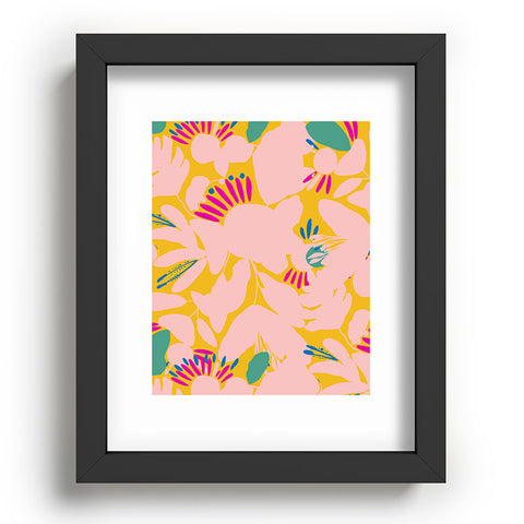 CayenaBlanca Floral shapes Recessed Framing Rectangle