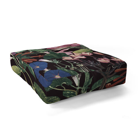 CayenaBlanca Floral Symphony Floor Pillow Square