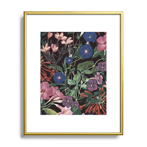 CayenaBlanca Floral Symphony Metal Framed Art Print
