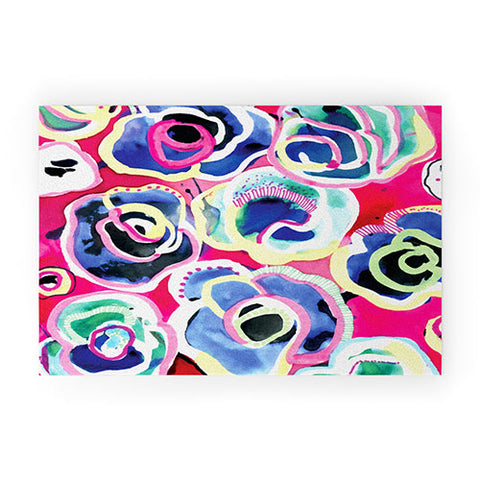 CayenaBlanca Flower Party Welcome Mat