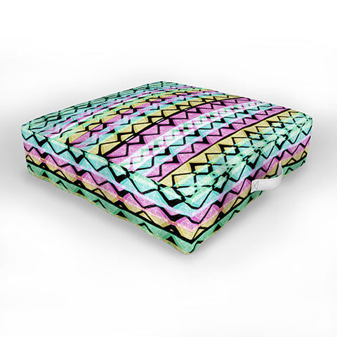 CayenaBlanca Geometric Lines Outdoor Floor Cushion