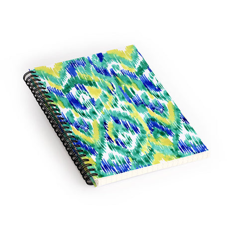 CayenaBlanca Green Ikat Spiral Notebook
