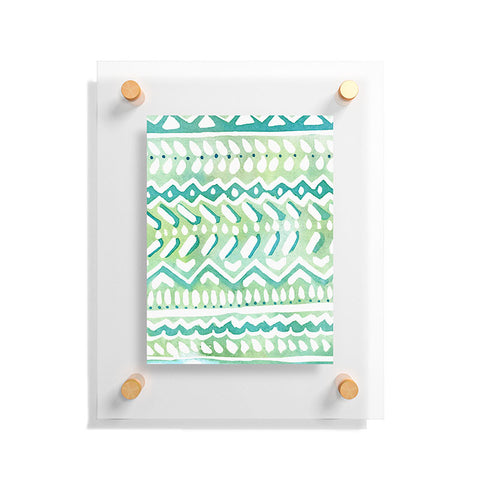 CayenaBlanca Green Tribal Floating Acrylic Print