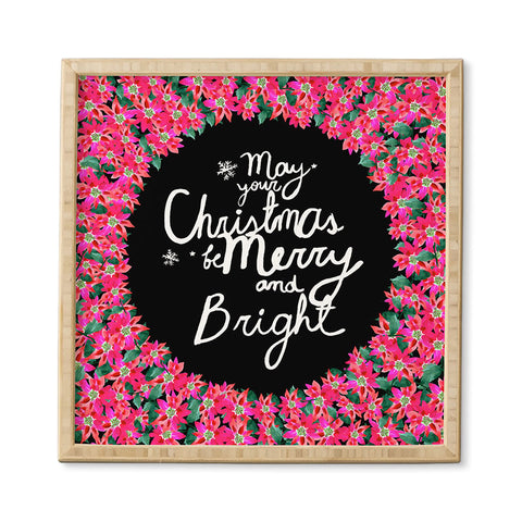 CayenaBlanca May your Christmas be Merry and Bright Framed Wall Art