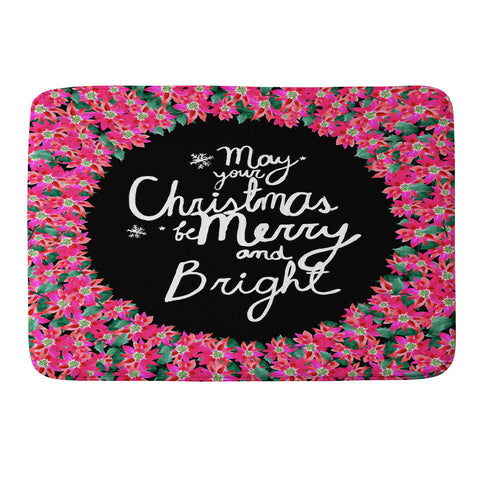 CayenaBlanca May your Christmas be Merry and Bright Memory Foam Bath Mat