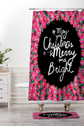 CayenaBlanca May your Christmas be Merry and Bright Shower Curtain And Mat