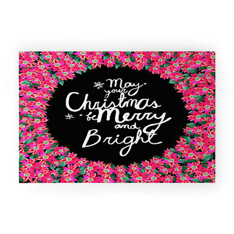 CayenaBlanca May your Christmas be Merry and Bright Welcome Mat