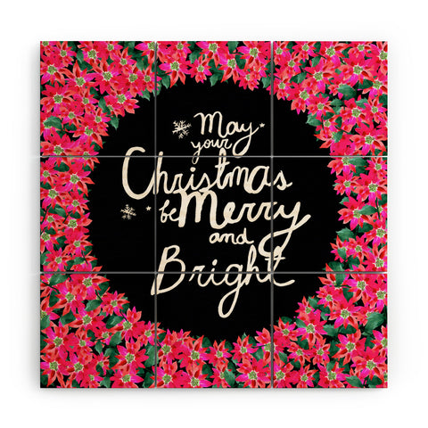 CayenaBlanca May your Christmas be Merry and Bright Wood Wall Mural