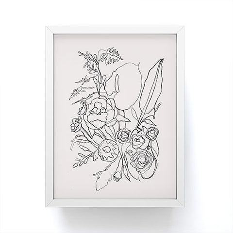 CayenaBlanca Minimal Bouquet Framed Mini Art Print
