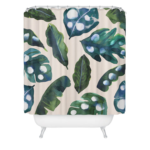 CayenaBlanca Minimal Jungle Shower Curtain