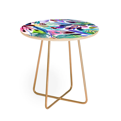 CayenaBlanca Morning Glory texture Round Side Table