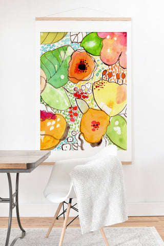 CayenaBlanca Organic Flowers Art Print And Hanger