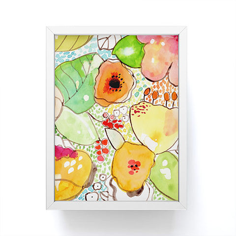CayenaBlanca Organic Flowers Framed Mini Art Print