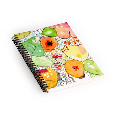 CayenaBlanca Organic Flowers Spiral Notebook