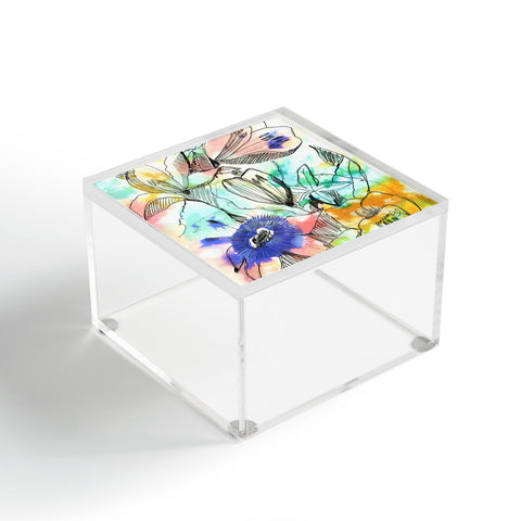 CayenaBlanca Pastels Flowers Acrylic Box
