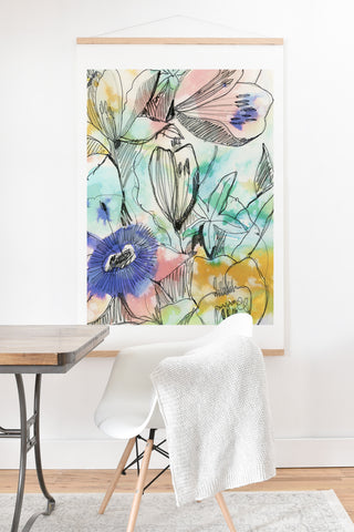 CayenaBlanca Pastels Flowers Art Print And Hanger