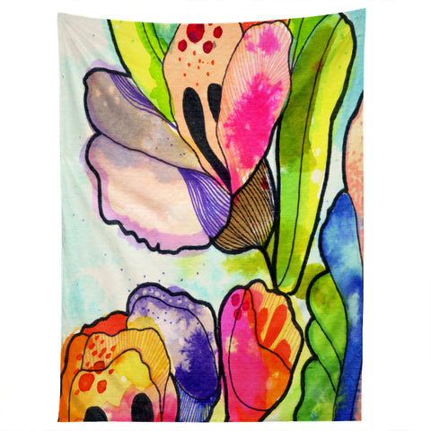 CayenaBlanca Queen Flower Tapestry