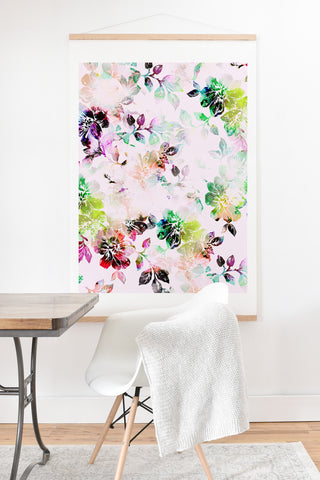CayenaBlanca Romantic Flowers Art Print And Hanger