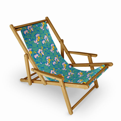 CayenaBlanca Sunflower Silhouettes Sling Chair