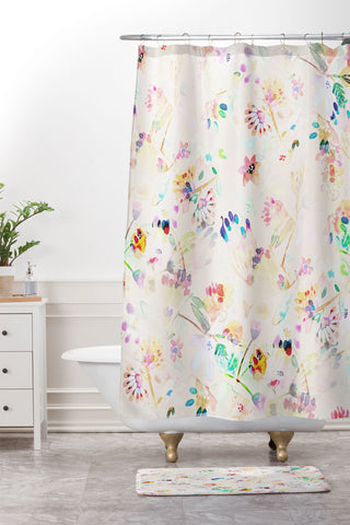 CayenaBlanca Transparencies Shower Curtain And Mat