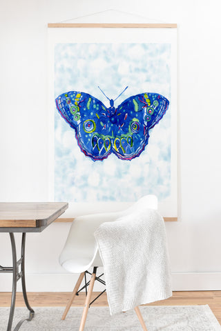 CayenaBlanca Watercolour Butterfly Art Print And Hanger