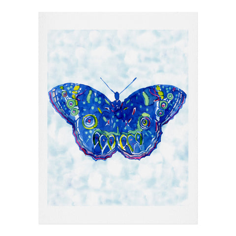 CayenaBlanca Watercolour Butterfly Art Print
