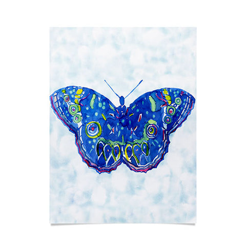 CayenaBlanca Watercolour Butterfly Poster