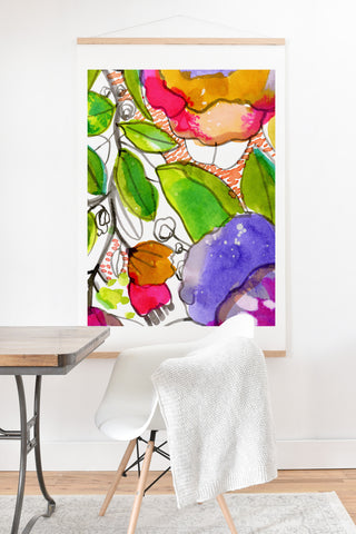 CayenaBlanca Watercolour Flowers Art Print And Hanger