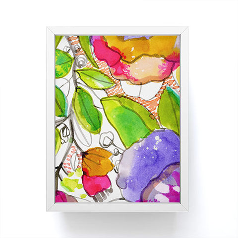CayenaBlanca Watercolour Flowers Framed Mini Art Print