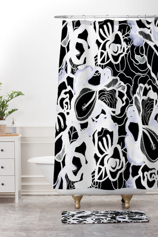 CayenaBlanca Winterland Shower Curtain And Mat