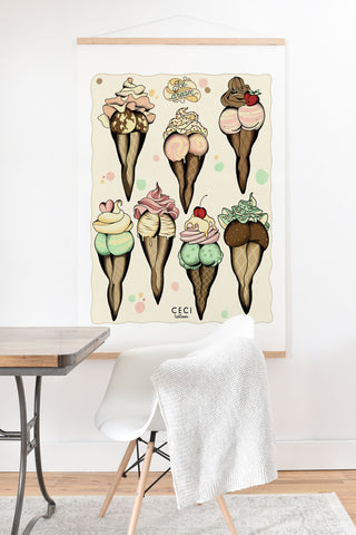 CeciTattoos Sexy Ice Cream tattoo flash Art Print And Hanger