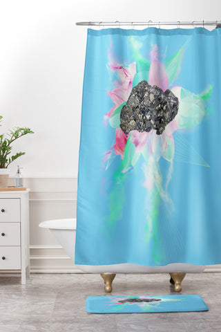 Ceren Kilic Connected Edges Shower Curtain And Mat