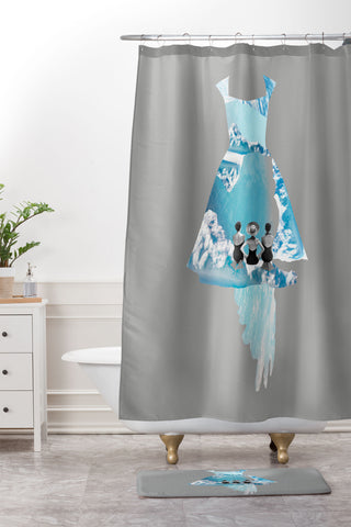 Ceren Kilic Filled With Blue Shower Curtain And Mat