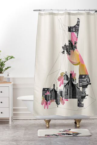 Ceren Kilic Filled With City Shower Curtain And Mat